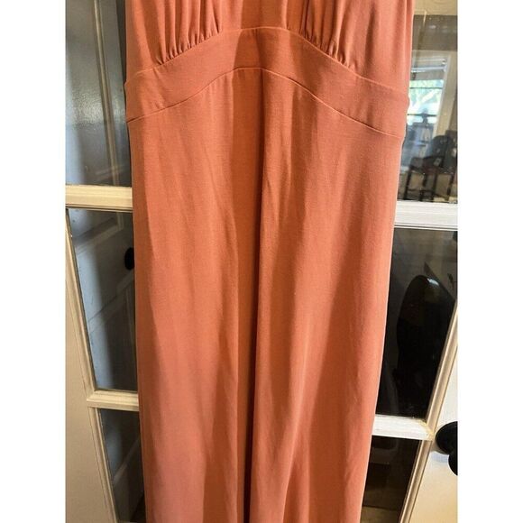 PrAna Women's Peach Color Calexico Scoop-Neck Solid Shelf Bra Maxi Dress Small. - Picture 4 of 8
